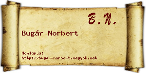 Bugár Norbert névjegykártya
