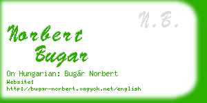 norbert bugar business card